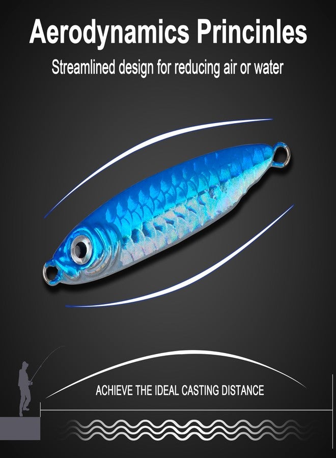 Shaddock Fishing Saltwater Jig Fishing Lures - Stripe Bass Jigs, Metal Lead Spoon Jigging Baits with Sharp Hooks for Tuna Salmon Grouper Sea, 20G - Image 5